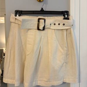 American Eagle Outfitters Cream Skirt with Floral Detail